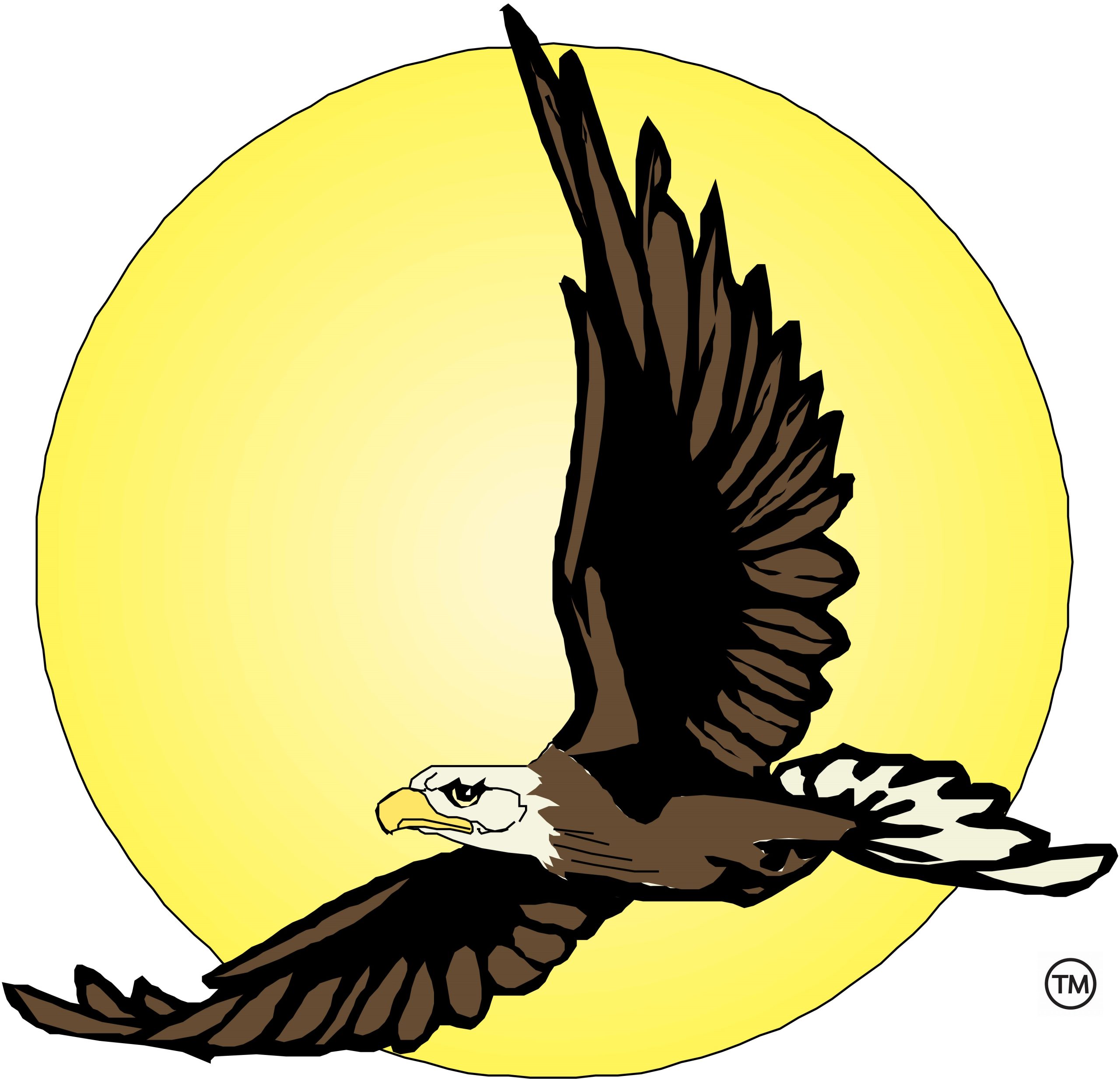 Eagles Wings Consultancy logo of an eagle flying over a yellow sun
